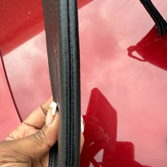 Coach Black Leather Tote and Pouch Set - Picture 6 of 9